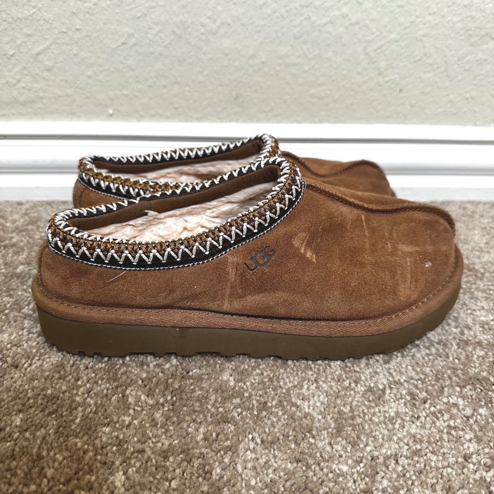 UGG Tasman Suede Slippers Chestnut Brown 5955 Womens 7 Classic Cozy